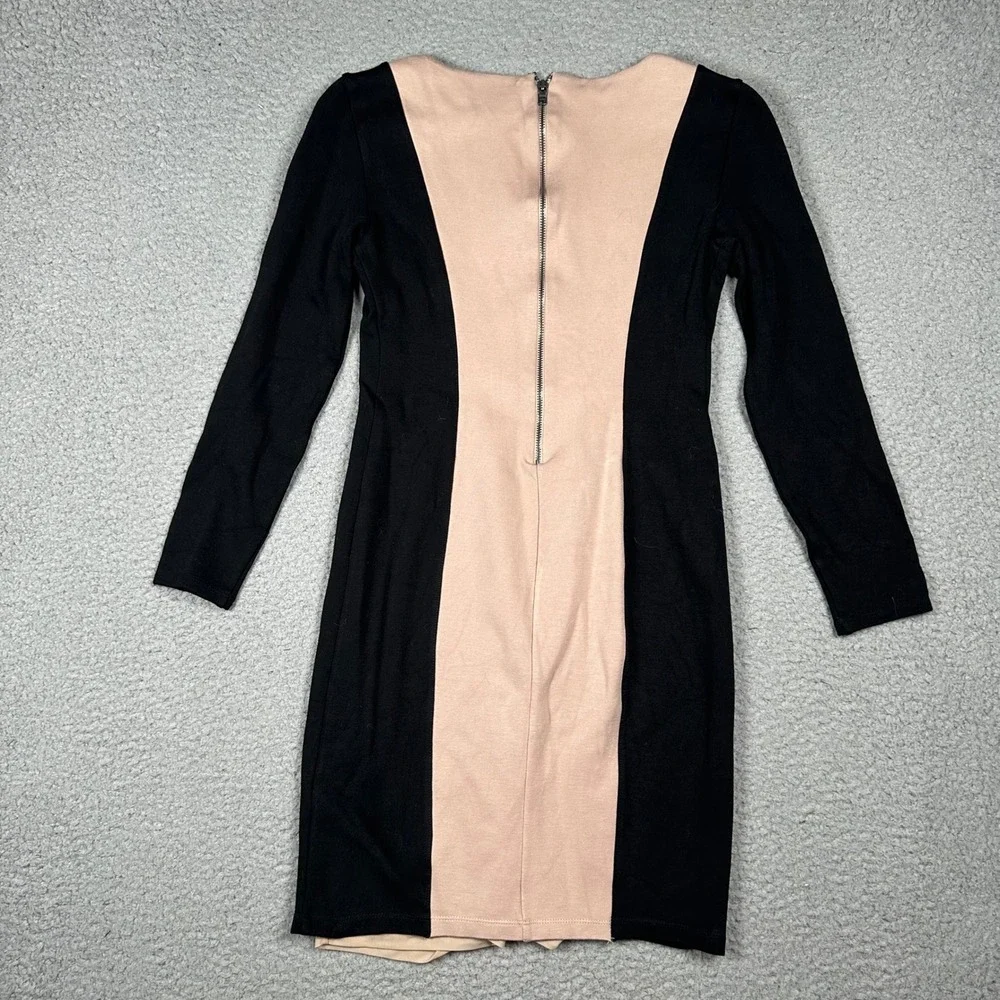 Alice + Olivia Amena Employed Colorblock Sheath Dress Size 2 Nude Career Office - Picture 8 of 16